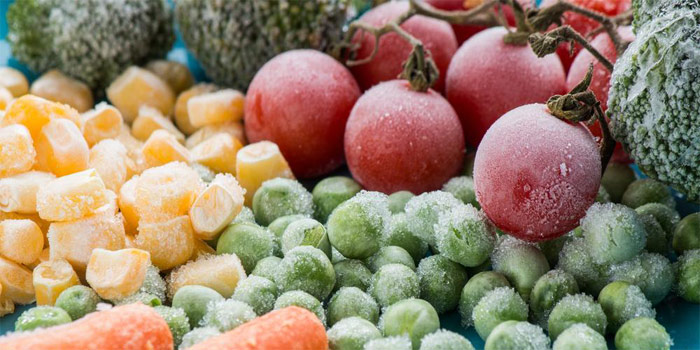  یخ زدن میوه و سبزیجات