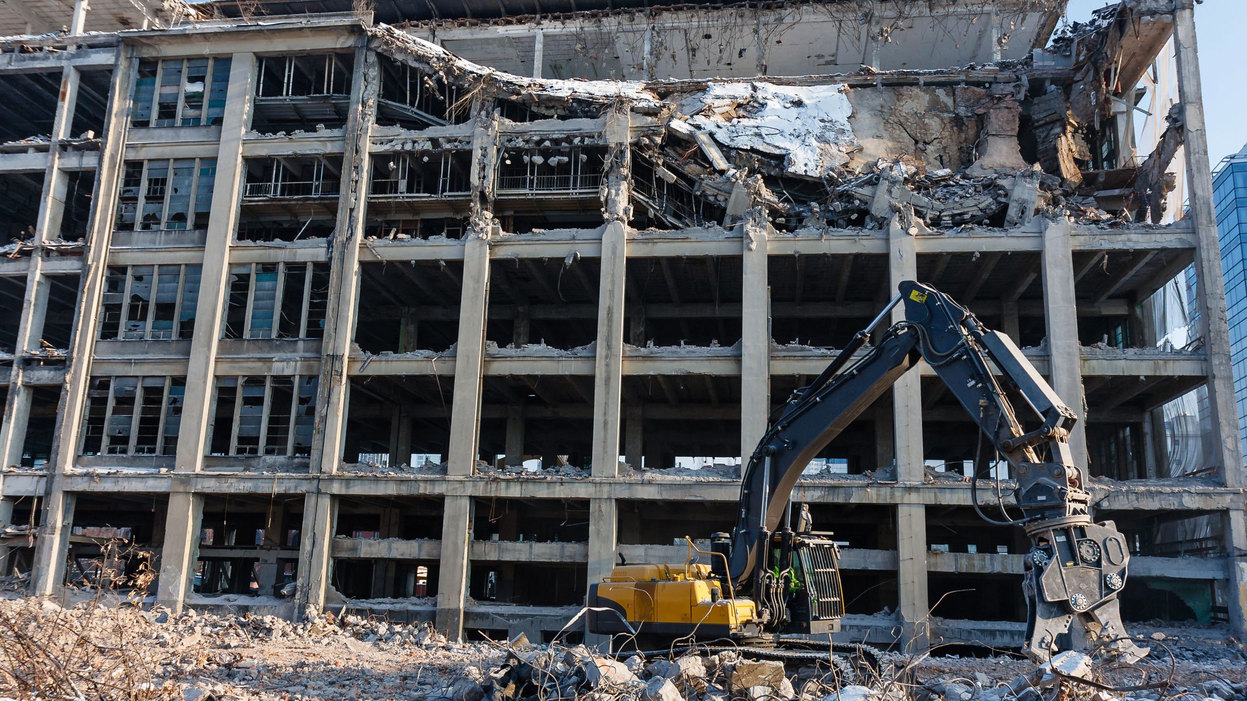 مراحل تخریب ساختمان 
