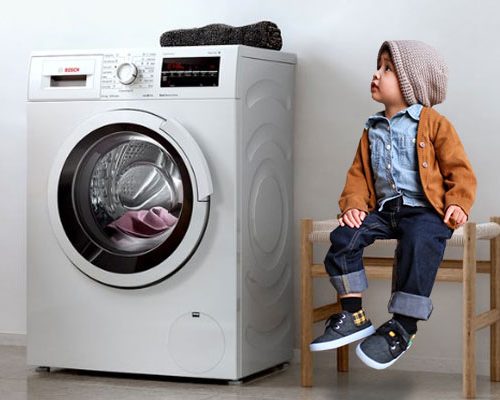 آموزش روش فعال کردن قفل کودک در ماشین لباسشویی های برند بوش