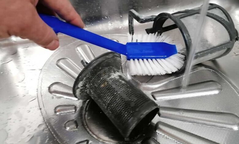 زدودن آلودگی از فیلتر ماشین ظرفشویی