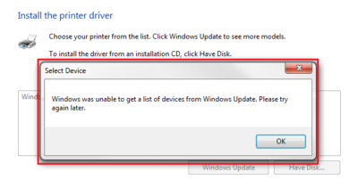 رفع خطای Unable to install driver of printer