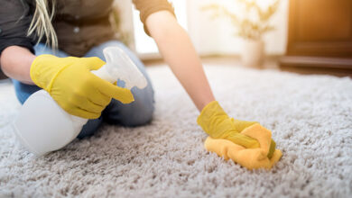 برق انداختن فرش بدون شستشو
