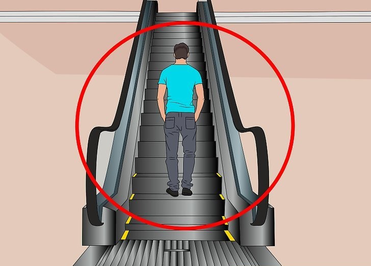 مراحل روش استفاده از پله برقی