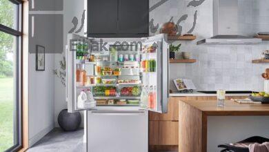 16928784 Bosch RNA refrigerator VEX hero kitchen doors opened front view 1